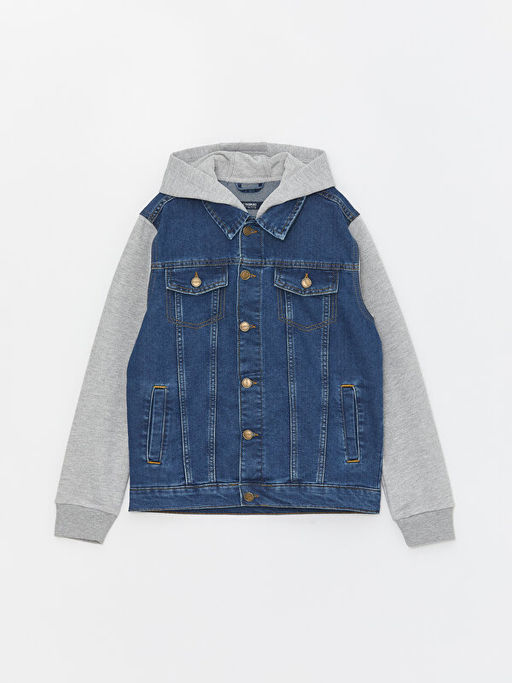 Kap??onlu Erkek ?ocuk Jean Ceket