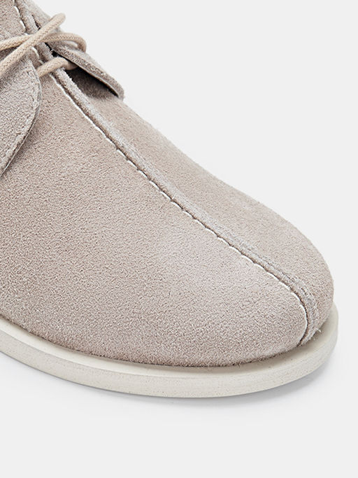 Полуботинки Ralf Ringer AFINA светло-серые из натурального спилка  фото 4