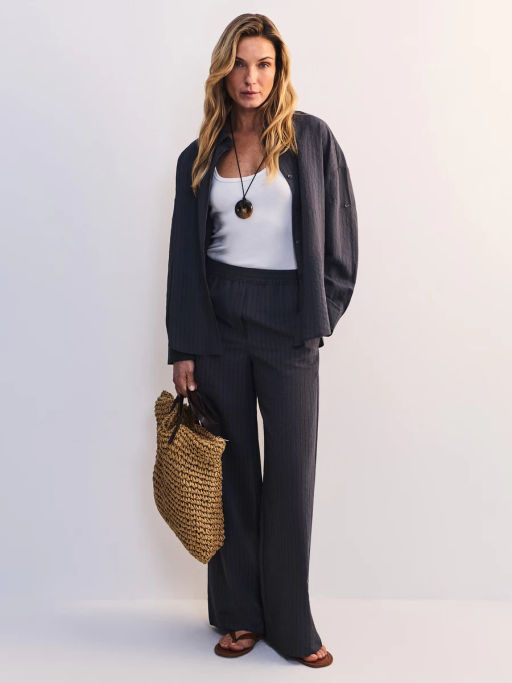 Блуза оверсайз из вискозы с длинным рукавом ZR2605012013-39 / Zarina  фото 2