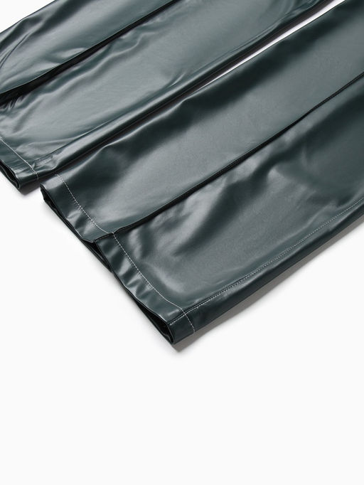 Брюки женские из экокожи MINAKU: Eco leather, зелёные, размер 44