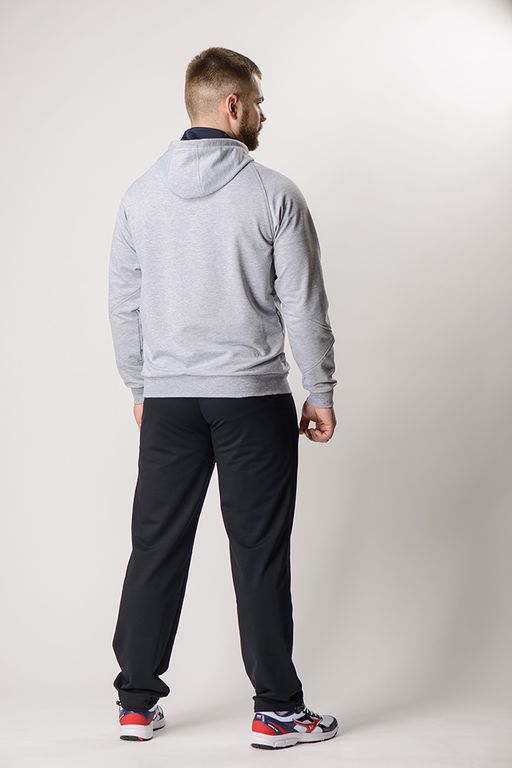 Спортивный костюм М-1828: Серый меланж / Тёмно-синий - Relay фото 2