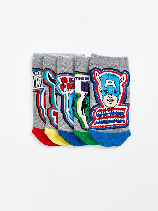 Hulk Desenli Erkek ?ocuk Patik ?orap 5li - Waikiki фото 2