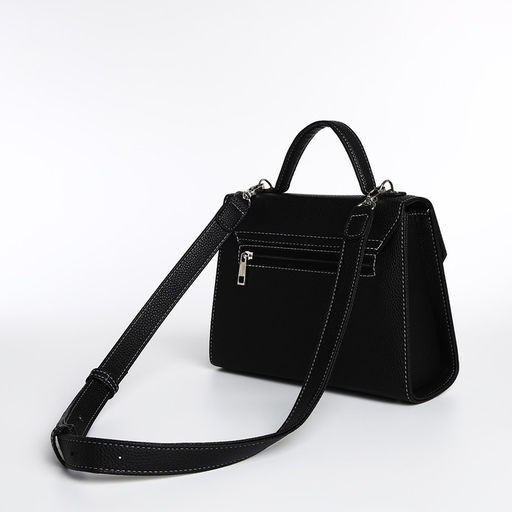 Сумка женская TEXTURA, мессенджер, средний размер, цвет чёрный фото 2