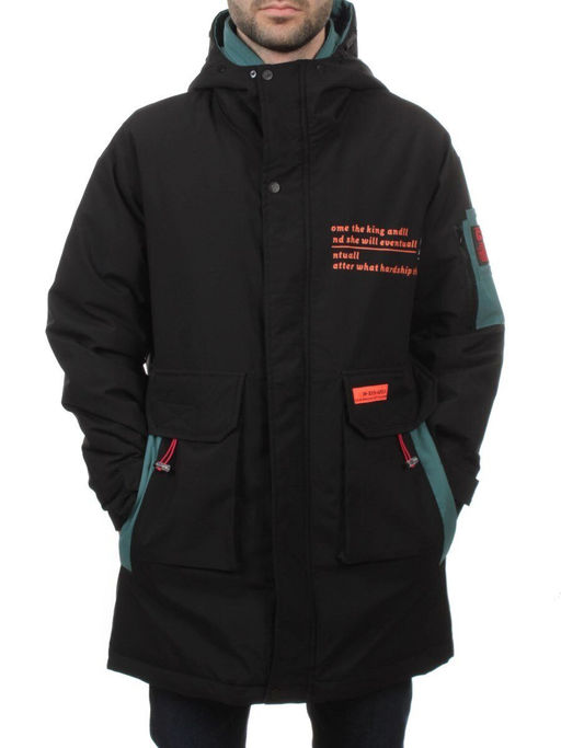 22066 BLACK GREEN Куртка мужская зимняя облегченная (150 гр. холлофайбер) - Fashion фото 2