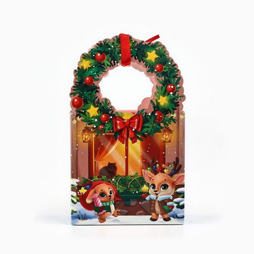 Цена за 2 шт. Коробка новогодняя складная Новогодний домик 12 х 21 х 5 см - Дарите счастье фото 4