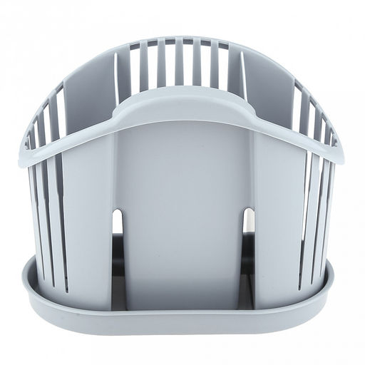 Подставка для столовых приборов пластмассовая 18,7х11,3х14,8см, светло-голубой (Россия) - Домашняя мода фото 4