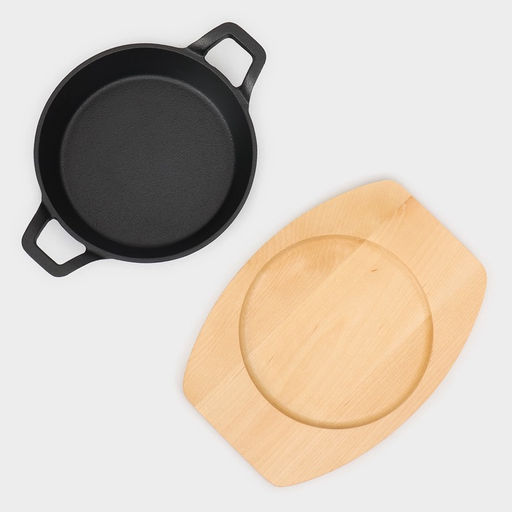 Сковорода Magma «Далат», 25×18×4 см, с ручками, чугун, чёрная