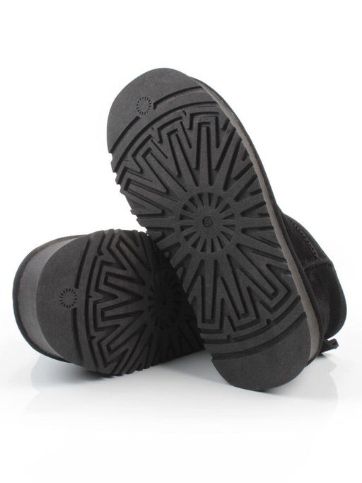 04-PF8520-1 BLACK Угги женские (натуральная замша, 100% шерсть)