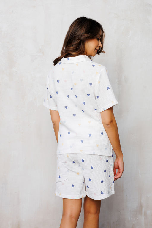 Пижама с шортами муслин 379