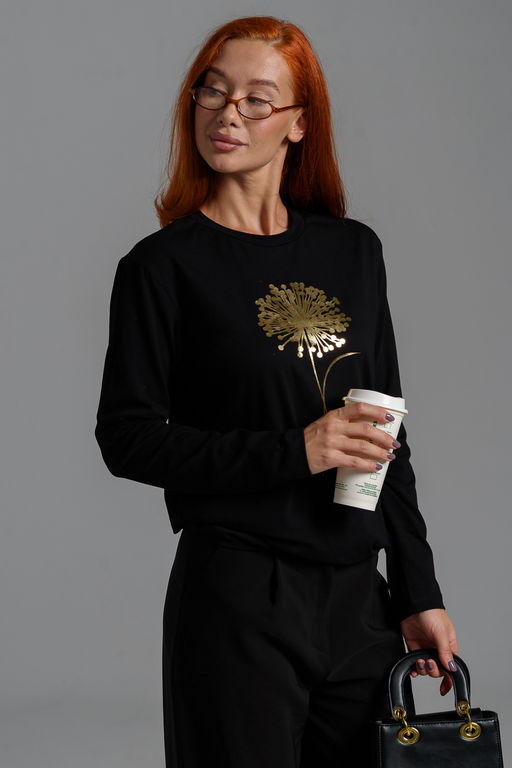 8519 Футболка с длинным рукавом женская