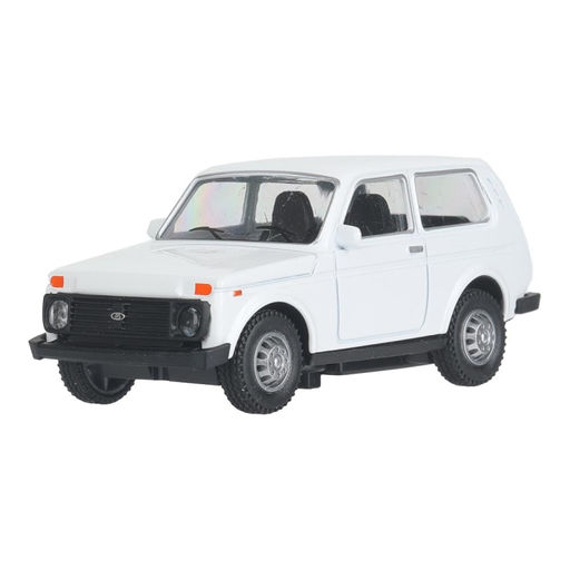 Машина металл LADA 4x4 длина 10 см, инерц, белый