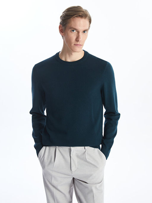 Bisiklet Yaka Erkek Triko Kazak