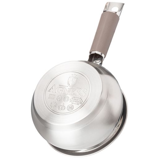 КОВШ AGNESS СО СТЕКЛ. КРЫШКОЙ СЕРИЯ APPLE 1,0 Л. 14X7.5 СМ ЦВЕТ: КОФЕЙНЫЙ  фото 4