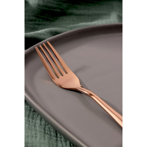 Вилка столовая из нержавеющей стали Magistro Эми, 20,52,5 см, на подвесе, цвет бронзовый  фото 2
