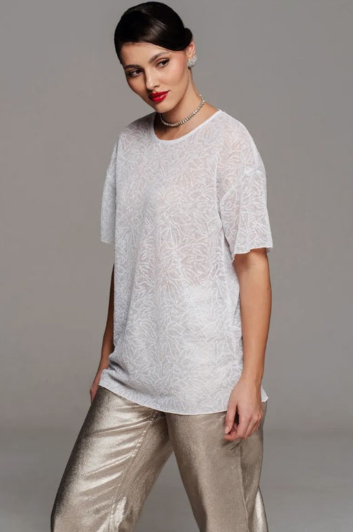 Футболка полупрозрачная паутинка оверсайз - Sahar art lab фото 13