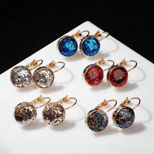 Серьги со стразами Конфетти вспышка, цвет МИКС - Queen fair фото 2