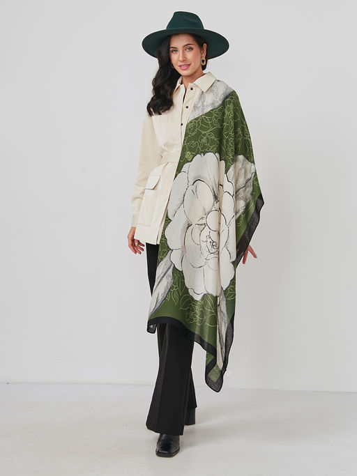 Большой, мягкий, тонкий и очень нежный двусторонний палантин - Tantino фото 2