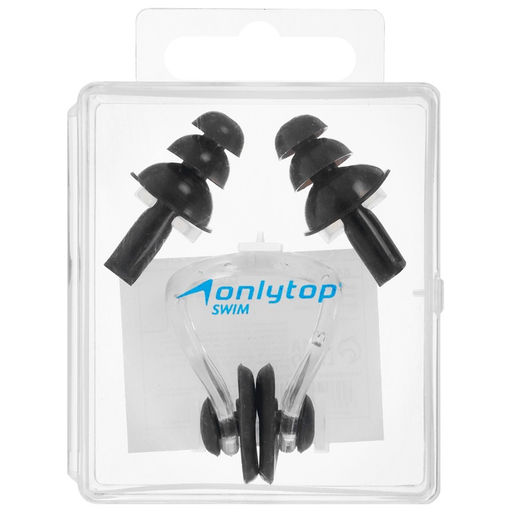 Набор для плавания ONLYTOP: зажим для носа, беруши, МИКС