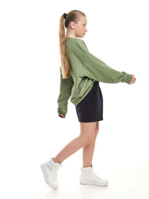 Свитшот базовый однотонный 22-7664 красный - Mini maxi фото 20