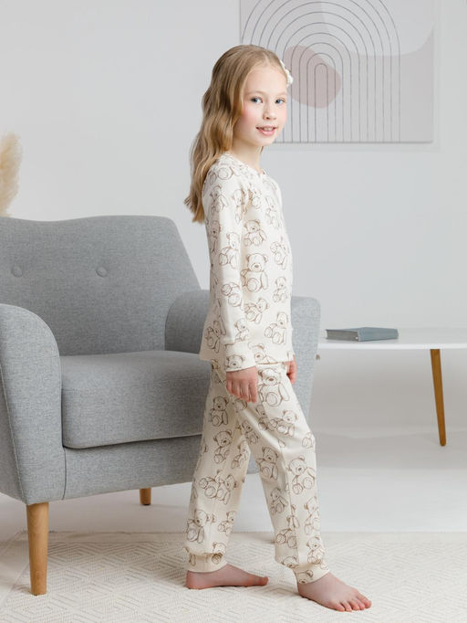 К 1552/айвори,плюшевые мишки пижама дет