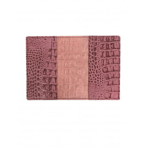 Обложка для паспорта Croco-П-1102 натуральная кожа ирис кайман (252) 265105  фото 2