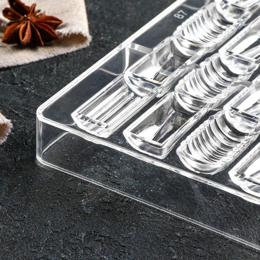 Форма для конфет и шоколада Фигурный батончик, 20?12?2.5 см, 20 ячеек 3.3?1.6?0.8 см, прозрачная - Simaland фото 3