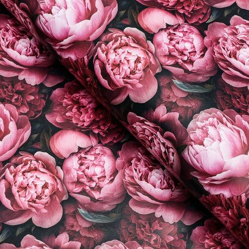 Цена за 10 шт. Бумага упаковочная, глянцевая «Пионы» 60×90 см