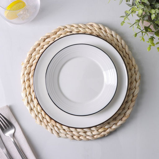 Салфетка сервировочная на стол Доляна Косичка, d=25 см, плетёная  фото 7
