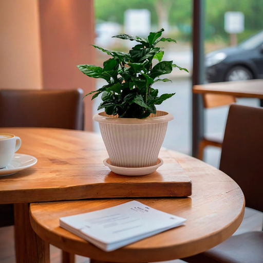 Горшок для цветов пластмассовый "Гамма плюс" 1,6л, д17см, h12,5см, пудровый (Россия)