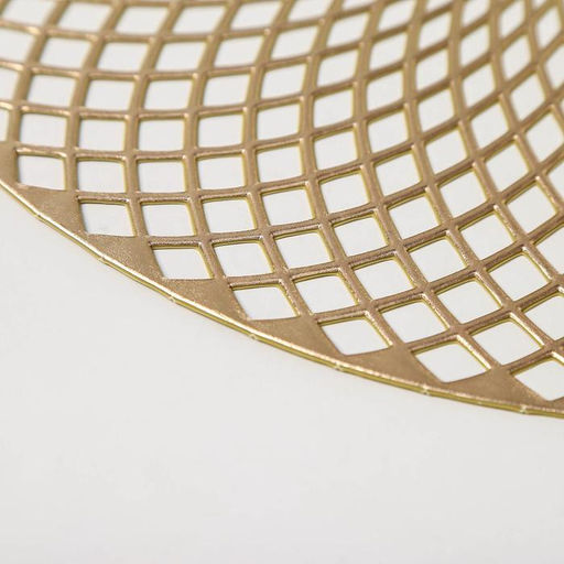 Набор салфеток сервировочных на стол Доляна Вира, 4 шт, d=38 см, цвет золотой  фото 6