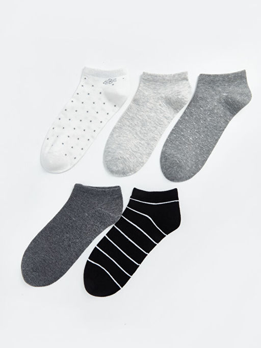 Desenli Kad?n Patik ?orap 5li