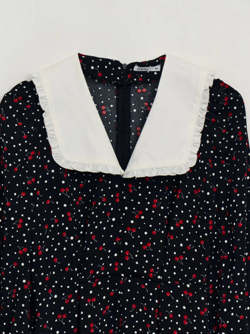 Платье миди с контрастным воротником / Zarina  фото 4