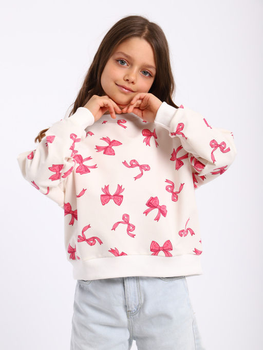 ДЖ063 Джемпер "Бант" (розовый)