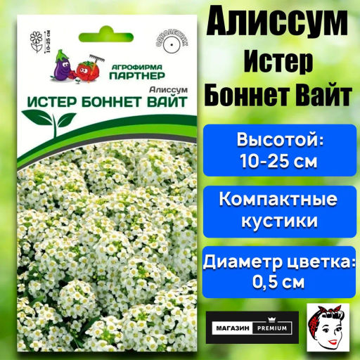 Алиссум морской Истер Боннет Вайт - Партнер фото 2
