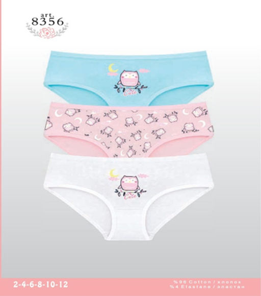 Набор трусов для девочек 3 шт 8356 - Ots фото 2