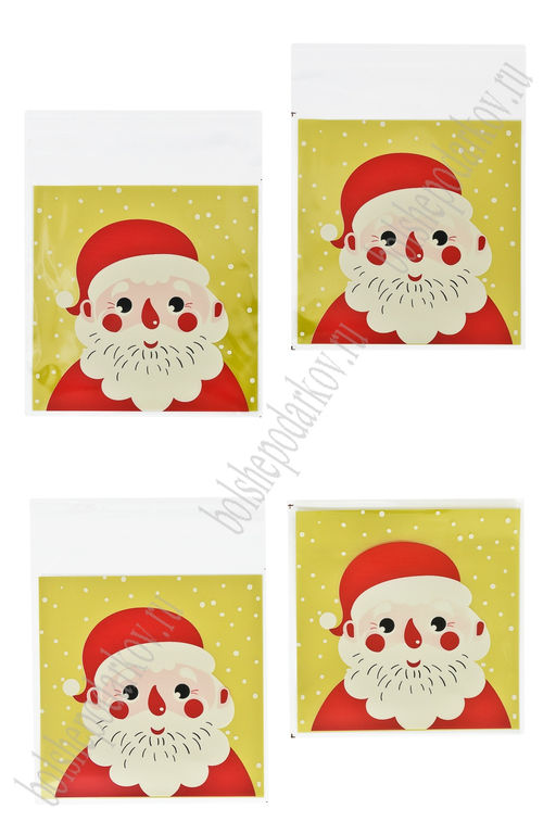 Пакеты фасовочные с рисунком Новогодний 10*10 см +3 см (100 шт) SF-7706, №3