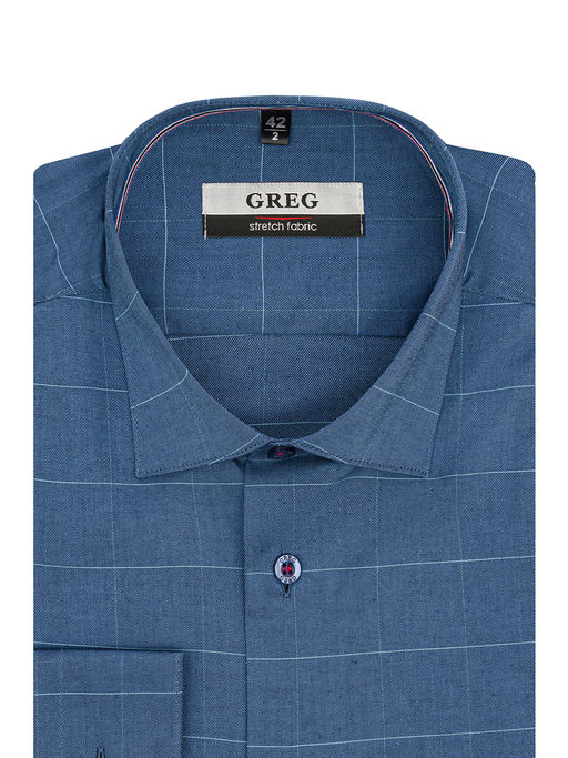 Сорочка мужская длинный рукав GREG 225/117/3502/Z/1p STRETCH  фото 3