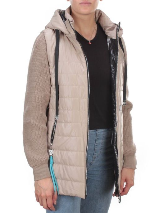 8255 BEIGE Куртка демисезонная женская BAOFANI (100 гр. синтепон) - Фабричный китай фото 6