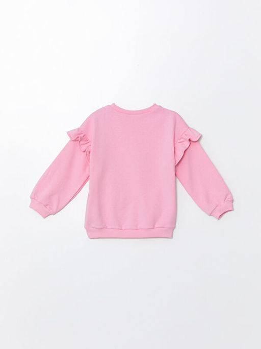 Bisiklet Yaka Barbie Bask?l? K?z Bebek Sweatshirt - Waikiki фото 3