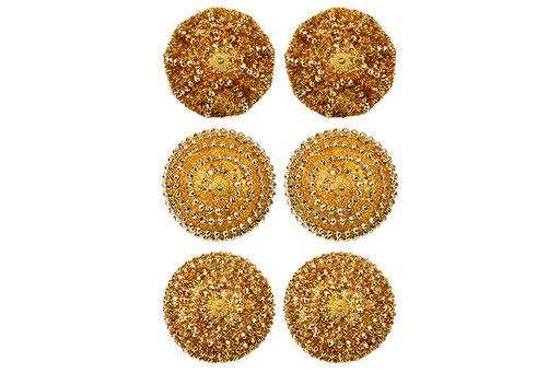 Набор 6 новогодних шаров 9,5*9,5 см Золотой узор - Elan gallery фото 5