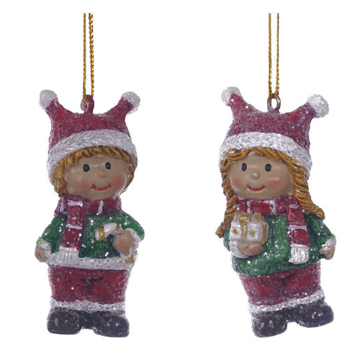 Фигурка декоративная подвесная "Дети", L3 W2,5 H6,5 см, 2в.