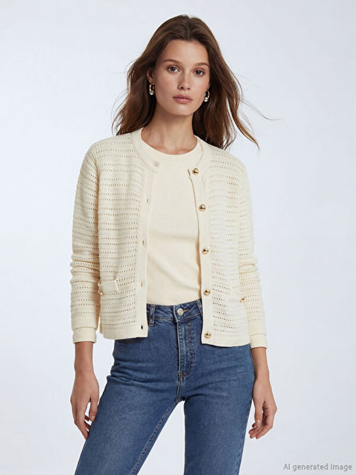 Bisiklet Yaka Ajurlu Kad?n Triko H?rka