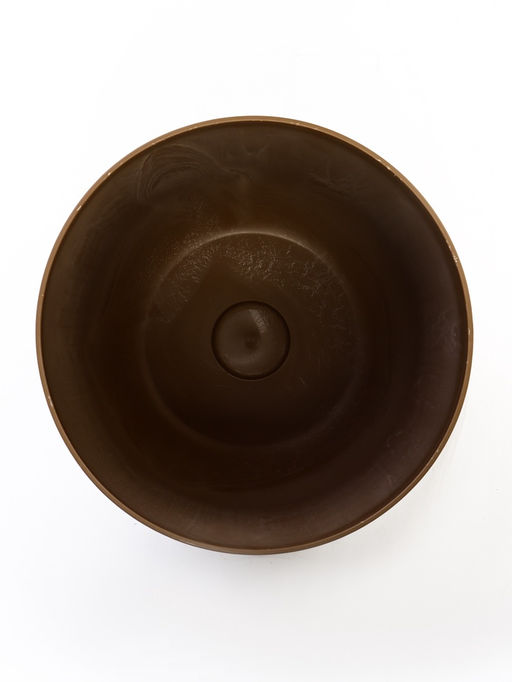 Кашпо для цветов «Микрит», 7.8 л, d=28 см, h=25.5 см, со вставкой, пластиковое, бежевое