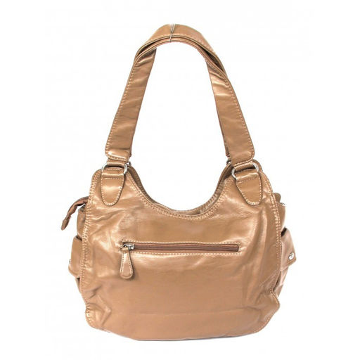 Сумка женская искусственная кожа Guecca-RY 9813, 1отд+карм/пер. темный бежевый SALE 262408 - Adelia фото 2