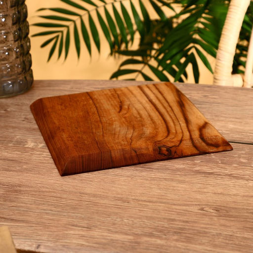 Тарелка квадратная, 25×25×2 см, тиковое дерево