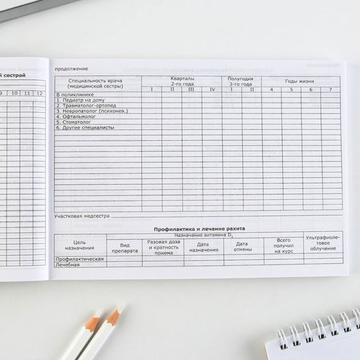 Медицинская карта ребенка Форма №112/у Розовый коллаж, 80 листов - Artfox фото 10