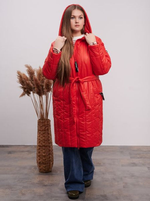 Пальто демисезонное Аврора красный - Yollochka фото 3
