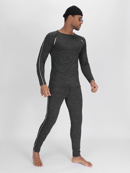 Комплект мужского термобелья без начеса темно-серого цвета 2214TC - FUYOUKAI фото 3