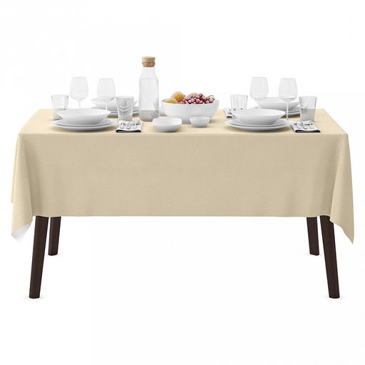 Скатерть 180х145см "Летний дождь", длина стола до 140см, на 6 персон, рогожка 171/м2, хлопок 100%, упаковка классическая 28х41см, "Домашняя мода" (Россия)