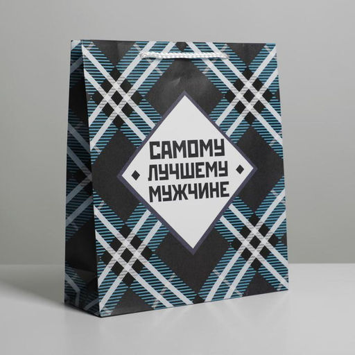 Цена за 2 шт. Пакет подарочный ламинированный, упаковка, Самому лучшему мужчине, ML 21?25?8 см